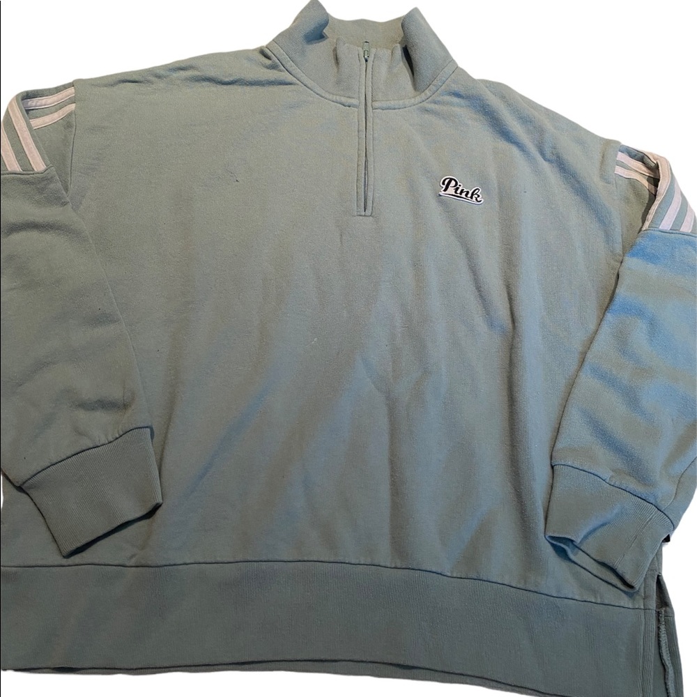 PINK quarter zip sweat shirt